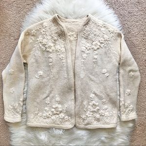 🎄Floral Knit Cardigan Sweater